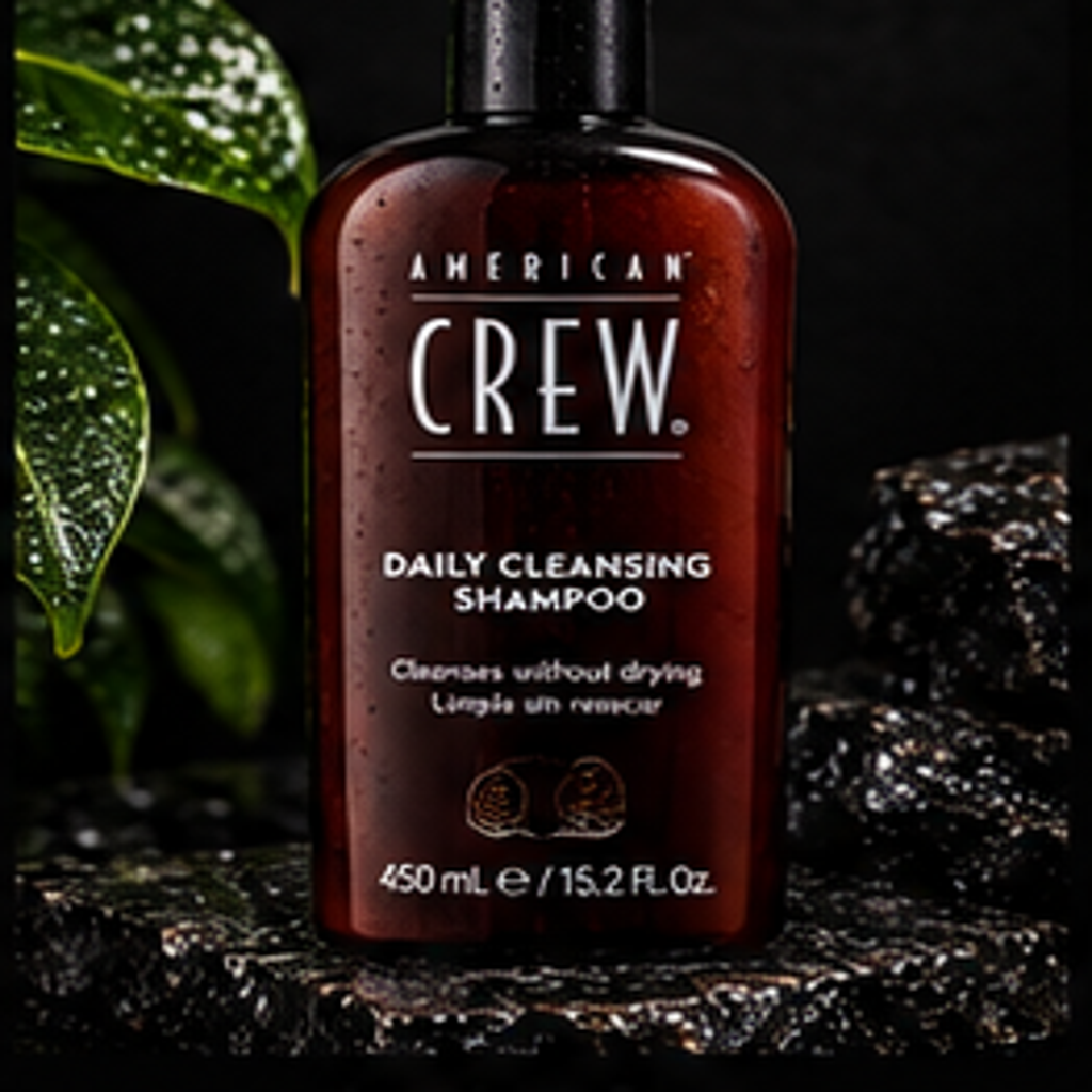American Crew Daily Cleansing Shampoo 15.2 oz on Groom Standard dark stone background