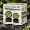 American Crew Forming Cream full-size and travel-size boxed duo on stone with green leaves