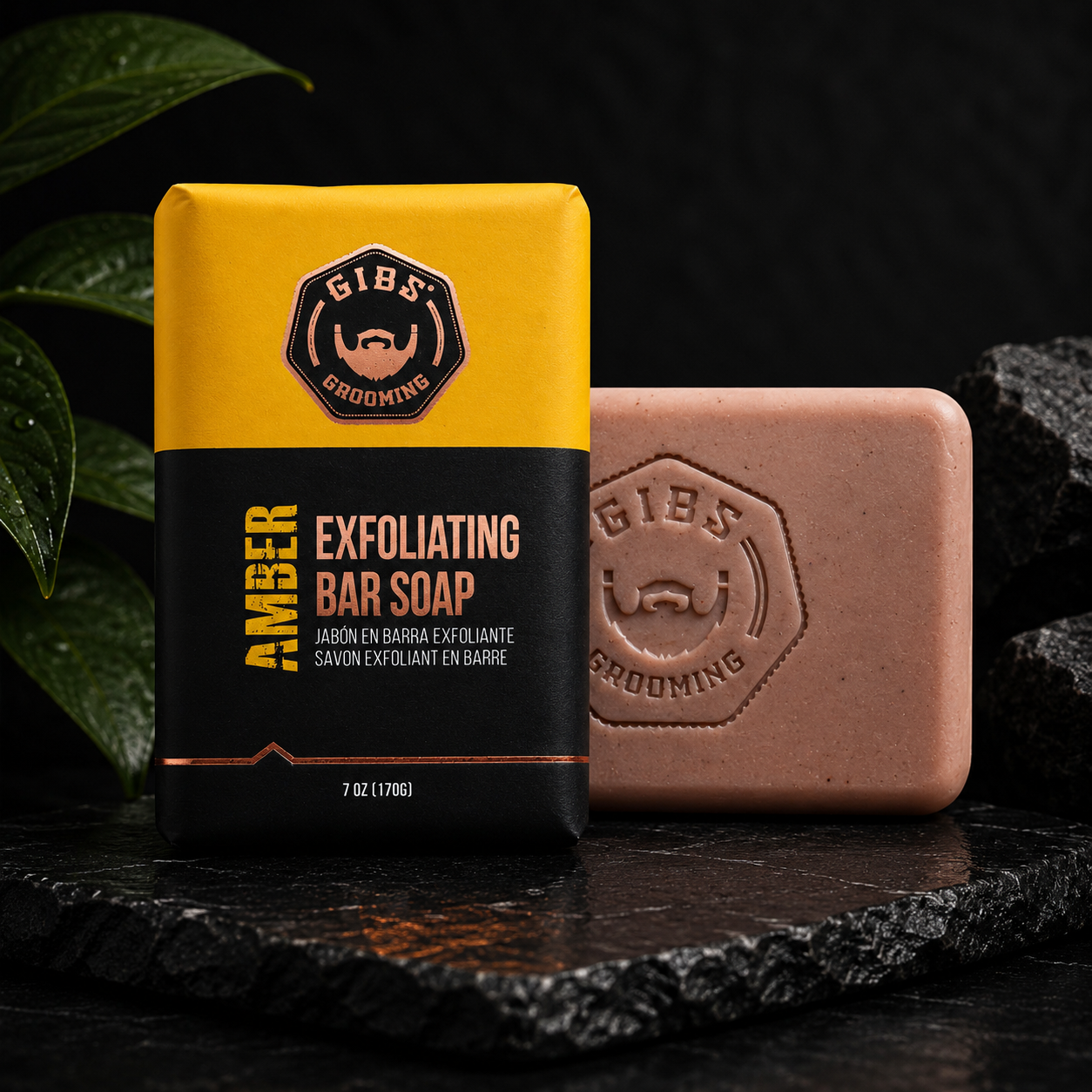 GIBS Grooming Amber Exfoliating Bar Soap