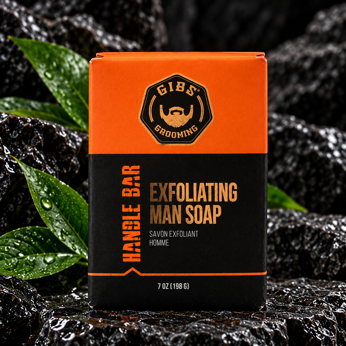 GIBS Handle Bar Exfoliating Man Soap 7 oz