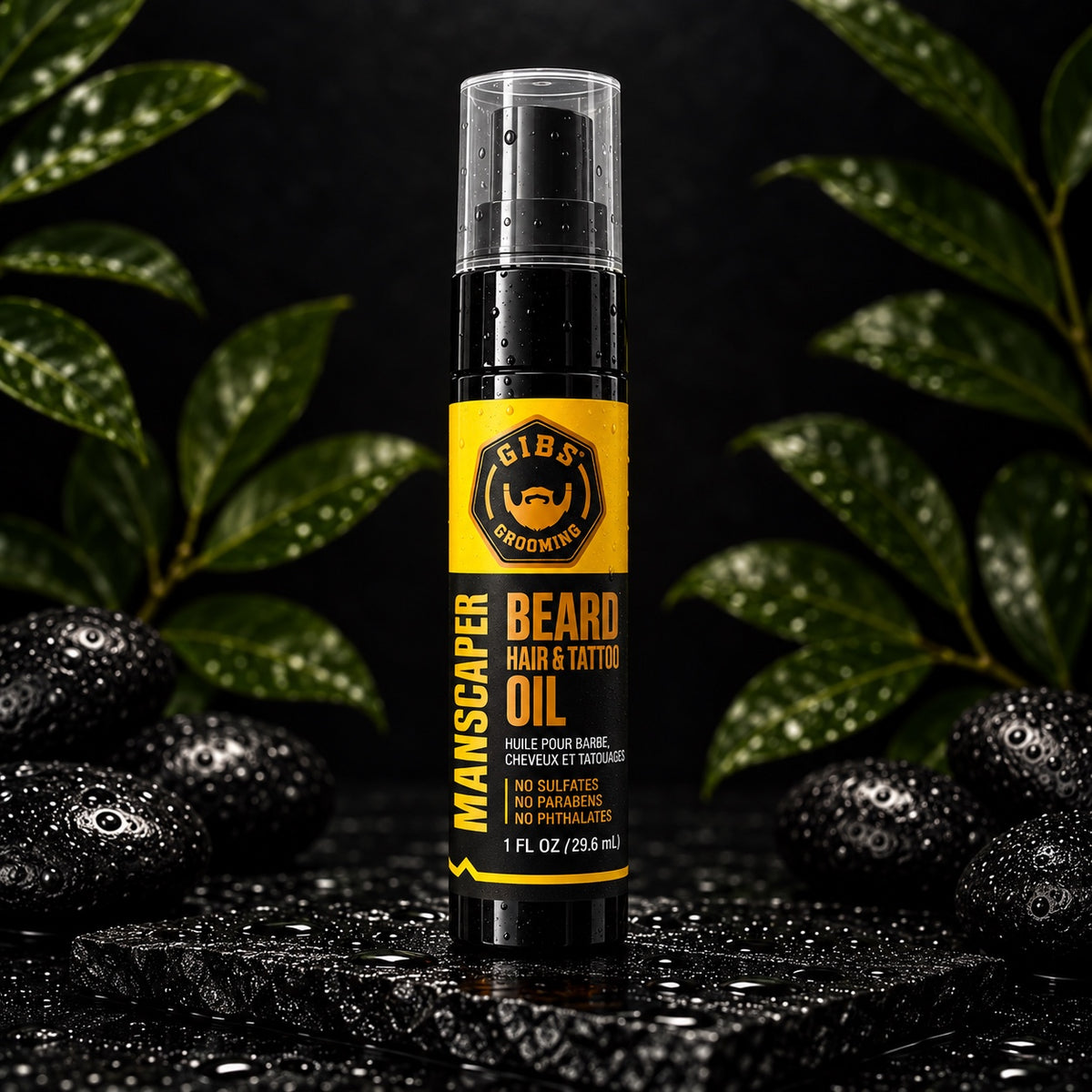 GIBS Grooming Manscaper Beard Hair & Tattoo Oil 1 fl oz