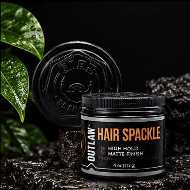GIBS Outlaw Hair Spackle 4 oz on Groom Standard dark stone background