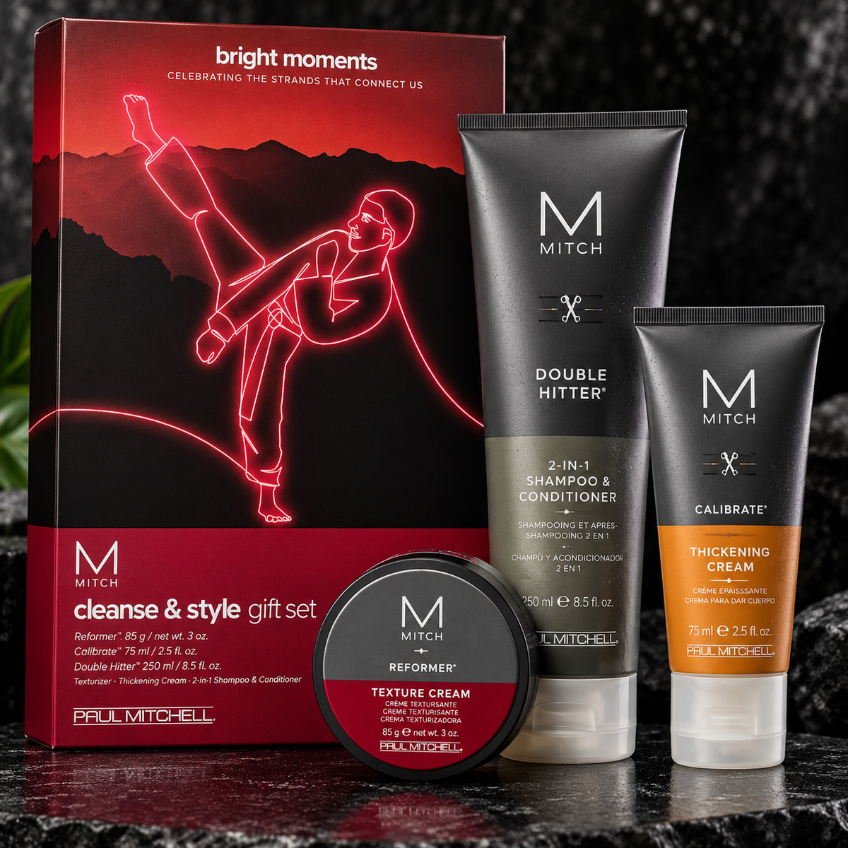 Paul Mitchell MITCH Bright Moments Cleanse & Style Gift Set